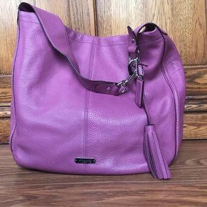 Genuine leather Coach hobo bag.